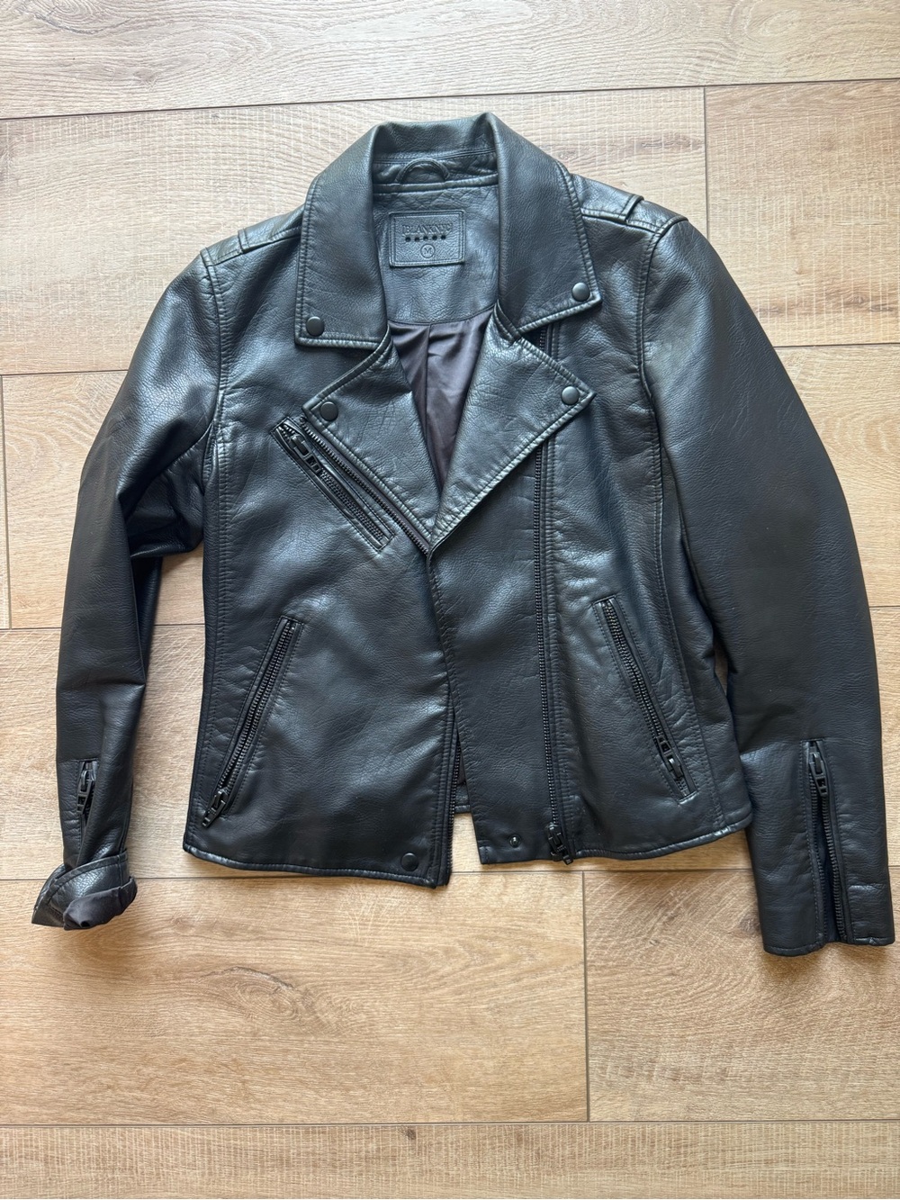 BlankNYC Black Leather Moto Jacket - Women